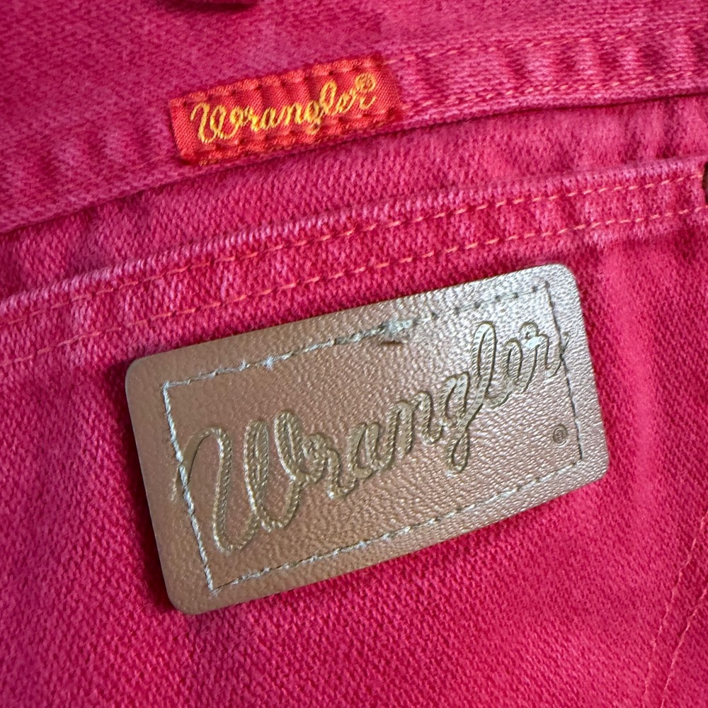 Wrangler Vintage Red High Waisted Western Jeans Made in USA Size 11x32 - Picture 5 of 9